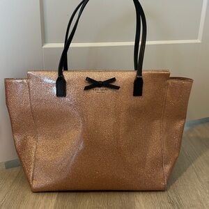 Kate spade mavis street Rose Gold Glitter Tote